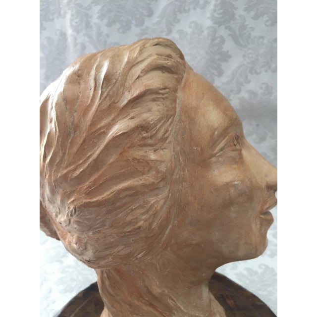 Statue Sculpture in Raw Earth of Woman, 1950s For Sale - Image 10 of 12