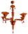 Translucent Orange Glass Chandelier from Simoeng For Sale