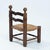 Low Brutalist Rush Chair in the style of Charles Dudoyt, 1950s For Sale - Image 4 of 10
