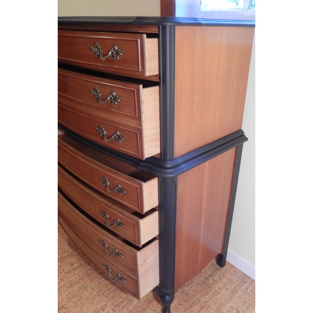 Dixie Furniture Co. Vintage French Provincial Maple Highboy For Sale - Image 4 of 7