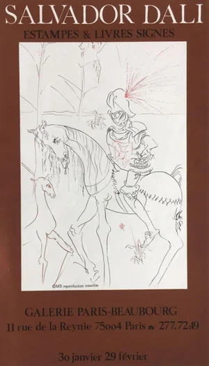 1976 After Salvador Dali Galerie Paris-Beaubourg Poster