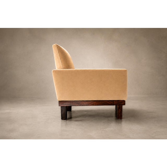 Brazilian Modern Armchair in Rosewood and Honey-Camel Mohair, 1960s For Sale - Image 13 of 16