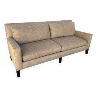 Pearson Stria Linen Sofa - 94” For Sale