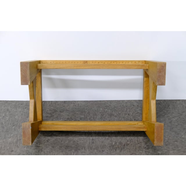 Wood Wood-Framed Side Table / Plant Stand Base With Acrylic Template Top For Sale - Image 7 of 10