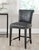 2020s Studded Counter Stool, Black Crocodile & Black For Sale - Image 5 of 6