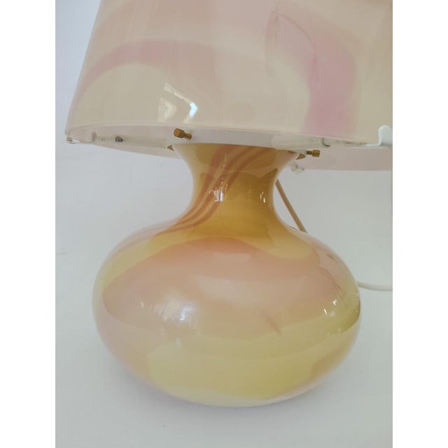 Pink Murano Glass Table Lamp attributed to Maestri Di Murano, 1970s For Sale - Image 9 of 15