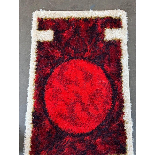 Beige Danish Space Age Runner Rug by Hojer Export, 1960s For Sale - Image 8 of 18