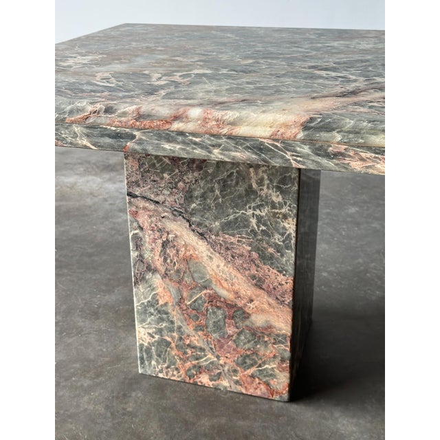 Fior Di Pesco Marble Plinth Side Table, Italy, 1980s For Sale - Image 15 of 18