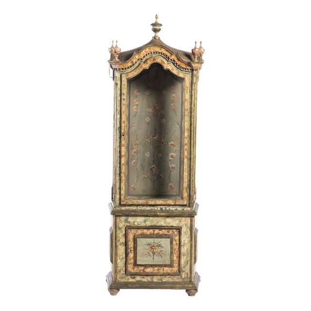 Oratory in Painted and Gilded Wood, 19th Century For Sale