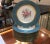 A set of 12 elegant floral service plates made by Theodore Haviland New York. The Dresden floral center with gold band...