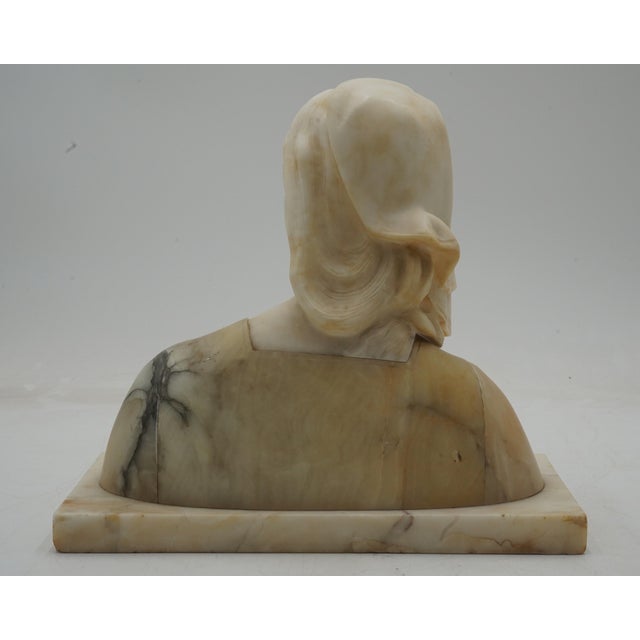 Giuseppe Bessi Jeanne D’Arc Antique Marble Bust Sculpture For Sale - Image 11 of 12