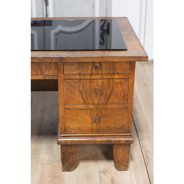 Italian Glass Top Desk, 20th Century For Sale - Image 11 of 17