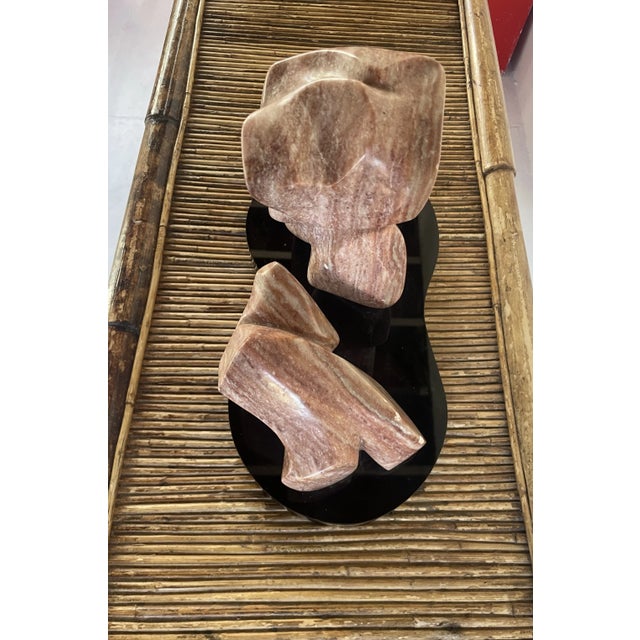 Stone 1970s Vintage Abstract Red Marble Amorphous Sculpture For Sale - Image 7 of 8