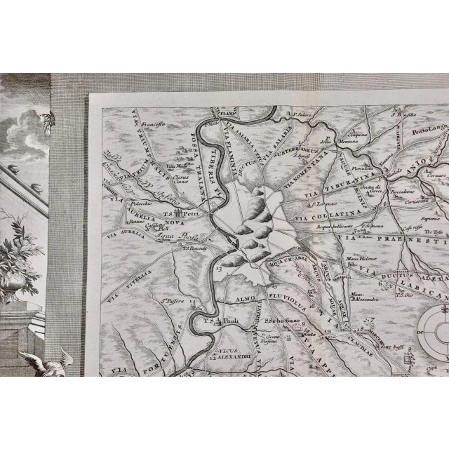 Early 18th Century Roman Hills, Aqueducts and Roads: An Early 18th Century Map by Jan Goeree, 1704 For Sale - Image 5 of 6