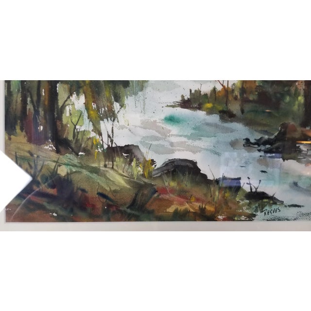 1960s Keeves Vintage Abstract Landscape Painting For Sale - Image 5 of 10