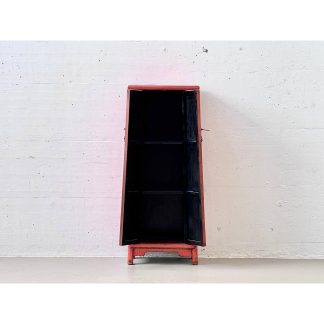 Chinese Wedding Cabinet in Red For Sale - Image 3 of 16