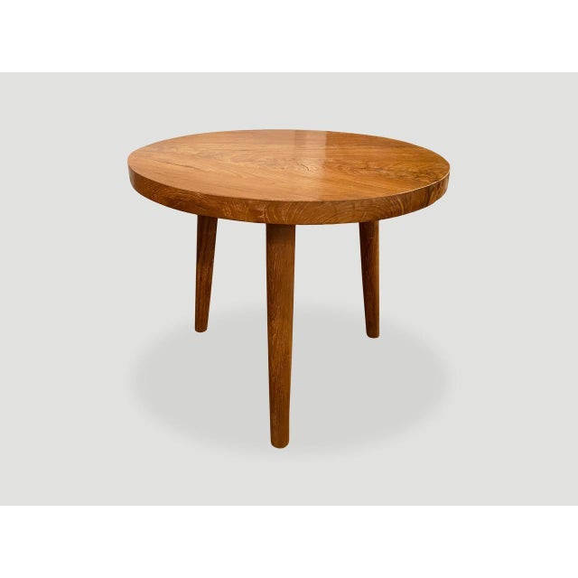 Andrianna Shamaris Mid Century Style Teak Wood Side Table For Sale In New York - Image 6 of 6