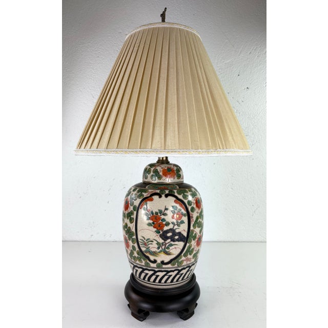Frederick Cooper Hand Painted Chinese Pottery Table Lamp For Sale - Image 12 of 12