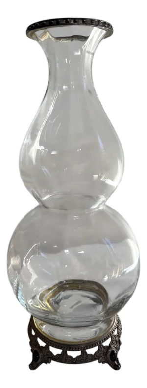 John-Richard Glass and Brass Vase