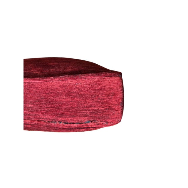 Stickley Mission Collection Oak & Velvet Bow Arm Lounge Chair (Model 89-2590) For Sale - Image 15 of 16