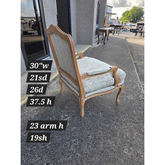 Tan Louis XV Fauteuil Style Armchair For Sale - Image 8 of 11
