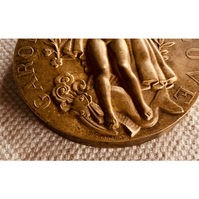 French Bronze Canoeing Medal Paperweight by Marcel Renard, C. 1930 For Sale - Image 9 of 11