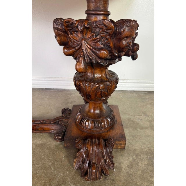 European Baroque Revival Coffee Table With Onyx Stone Top, Late 19th Century For Sale - Image 13 of 15