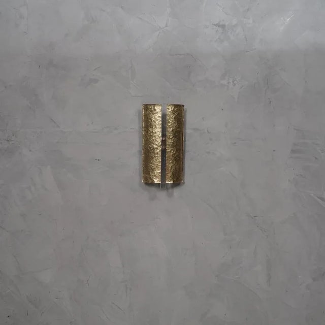 Metal Mid-Century Gold Murano Glass Wall Light, 1990s For Sale - Image 7 of 9