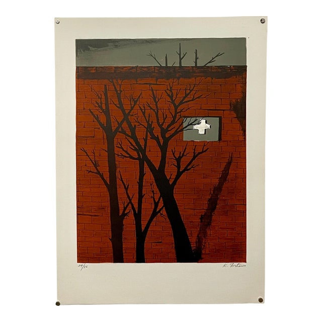 Karl Fortess, Lithograph Belgian American Surrealism Wpa Modernist Karl Fortess Surrealist Art For Sale