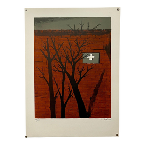 Karl Fortess, Lithograph Belgian American Surrealism Wpa Modernist Karl Fortess Surrealist Art