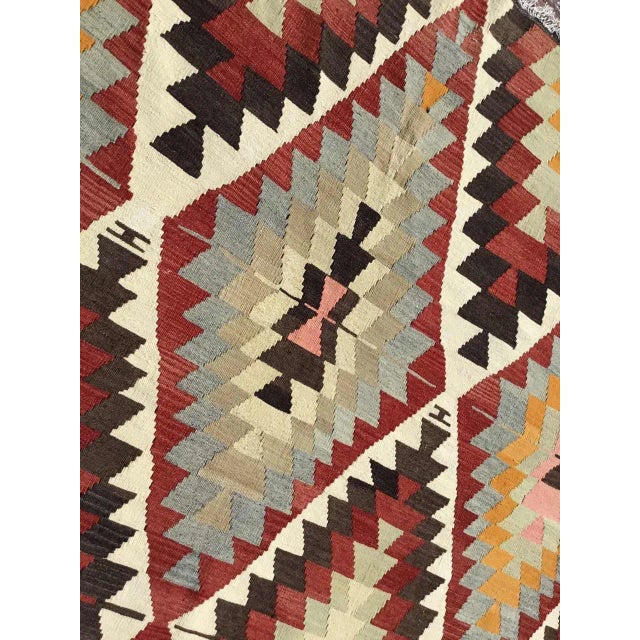 Bohemian Vintage Kilim - 75" X 109" For Sale In Raleigh - Image 6 of 11