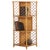 A charming French rattan open bookshelf dating to circa 1950, featuring a clean square form with three open shelves and...