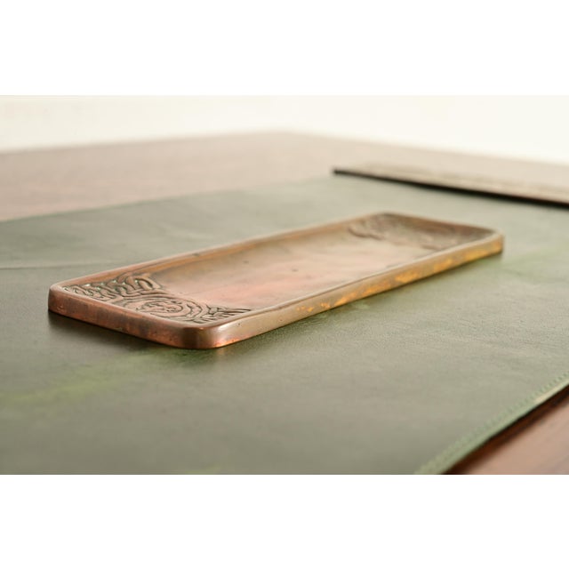 Tiffany Studios Tiffany Studios New York Zodiac Pattern Bronze Pen Tray For Sale - Image 4 of 10