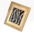 Hollywood Regency Contemporary Framed Schumacher Regine Stripe Velvet Textile Art For Sale - Image 3 of 4