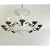 French Vintage Art Deco Style Painted Metal Chandelier For Sale - Image 10 of 12