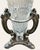 Rococo Vintage Godinger Cut Crystal Urn Vases Silverplate Ornate Stands Pair 11" For Sale - Image 3 of 10
