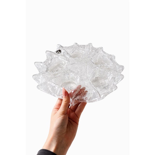 Vintage Glass Candleholder from Muurla, Finland, 1980s For Sale - Image 4 of 6