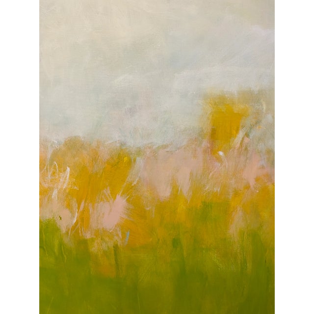 "Bucolic" Contemporary Abstract Landscape Mixed-Media Painting by Sarah Trundle For Sale - Image 6 of 7