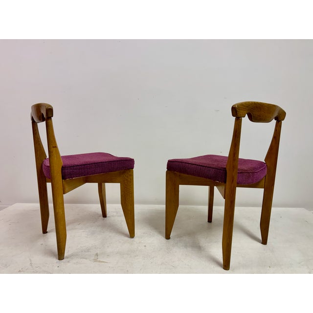 Mid-Century Modern Mid-Century Oak Dining Chairs by Guillerme et Chambron, 1960s, Set of 4 For Sale - Image 3 of 16