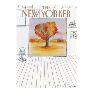 1980 Vintage New Yorker Magazine Cover by Eugene Mihaesco , October 6, Fall Colors For Sale