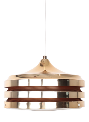 Golden Layered Pendant Lamp by Carl Thore for Granhaga, 1960s