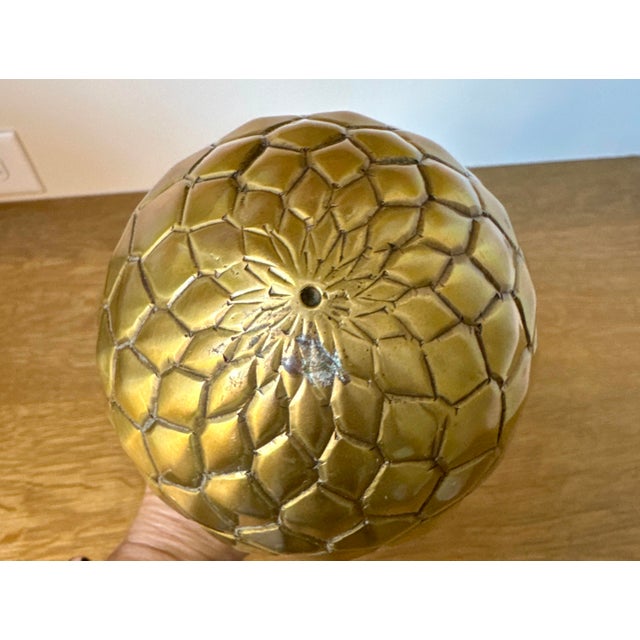 Mid-Century Modern 1980s Indian Solid Bronze Acanthus Finial - 14.5" For Sale - Image 3 of 9