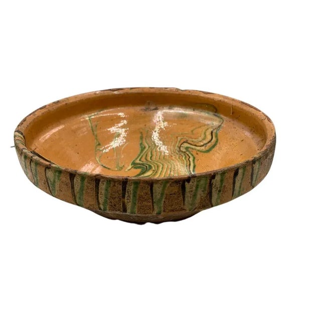 Folk Art Antique Hungarian Folk Art Decorative Bowl For Sale - Image 3 of 6