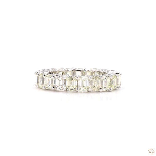 5.28 Carat Princess Cut Diamond Gold Ring, Size 6.5 For Sale In New York - Image 6 of 9