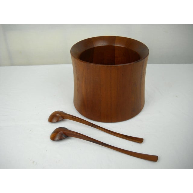 Wood Jens Quistgaard Dansk Salad Bowl and Serving Spoons, S/3 For Sale - Image 7 of 11