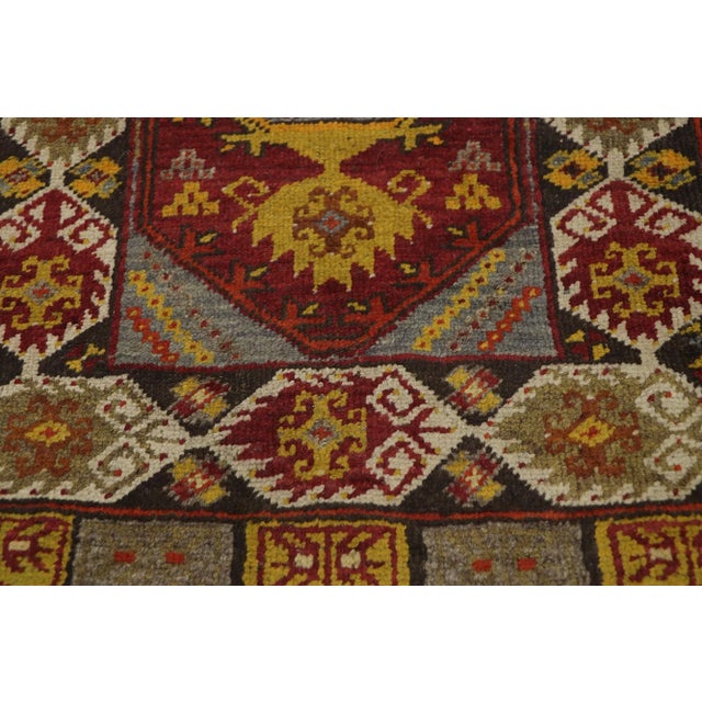 Antique Turkish Oushak Rug - 01'09 X 03'02 For Sale - Image 4 of 9