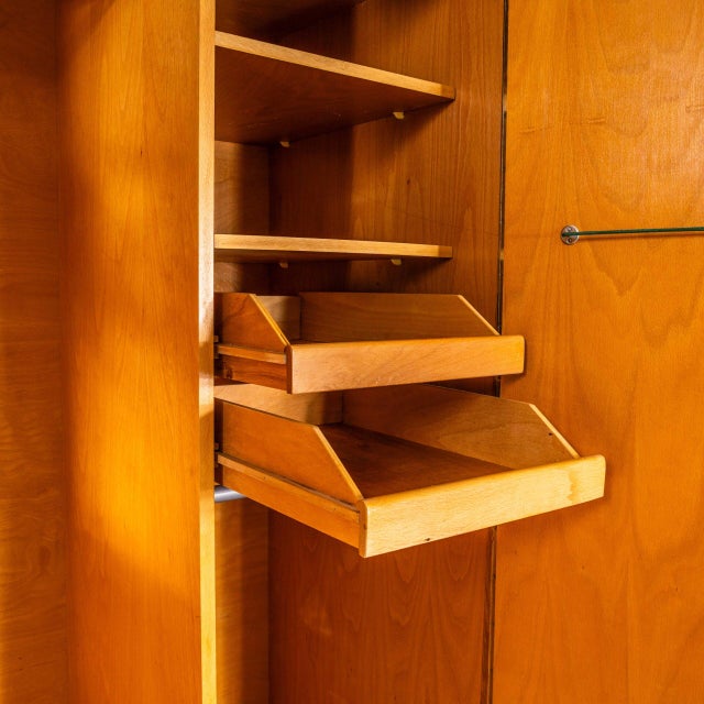 Large Two Door Oak Wardrobe from ZNZ, 1960s For Sale - Image 4 of 11