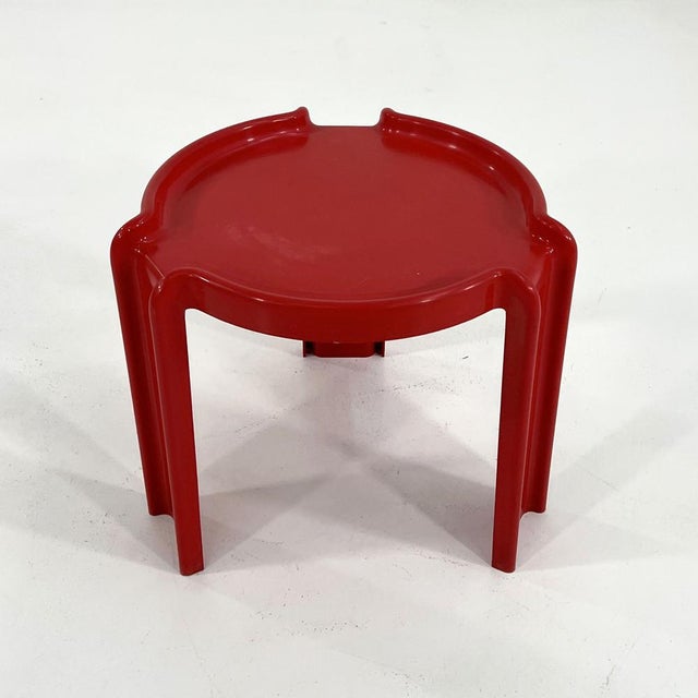 Red Side Table by Giotto Stoppino for Kartell, 1970s For Sale - Image 6 of 9