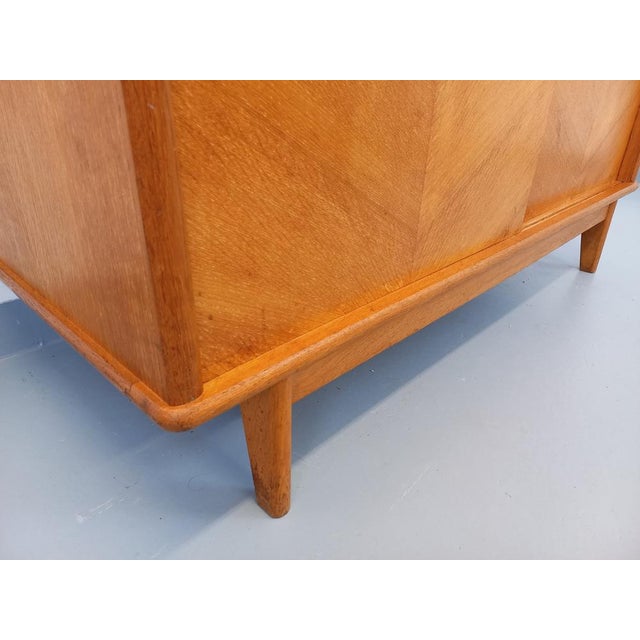 Tan Vintage Oak Wardrobe, 1960s For Sale - Image 8 of 18