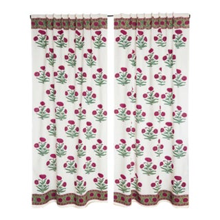 Poppy 45" X 84" Magenta Curtain For Sale